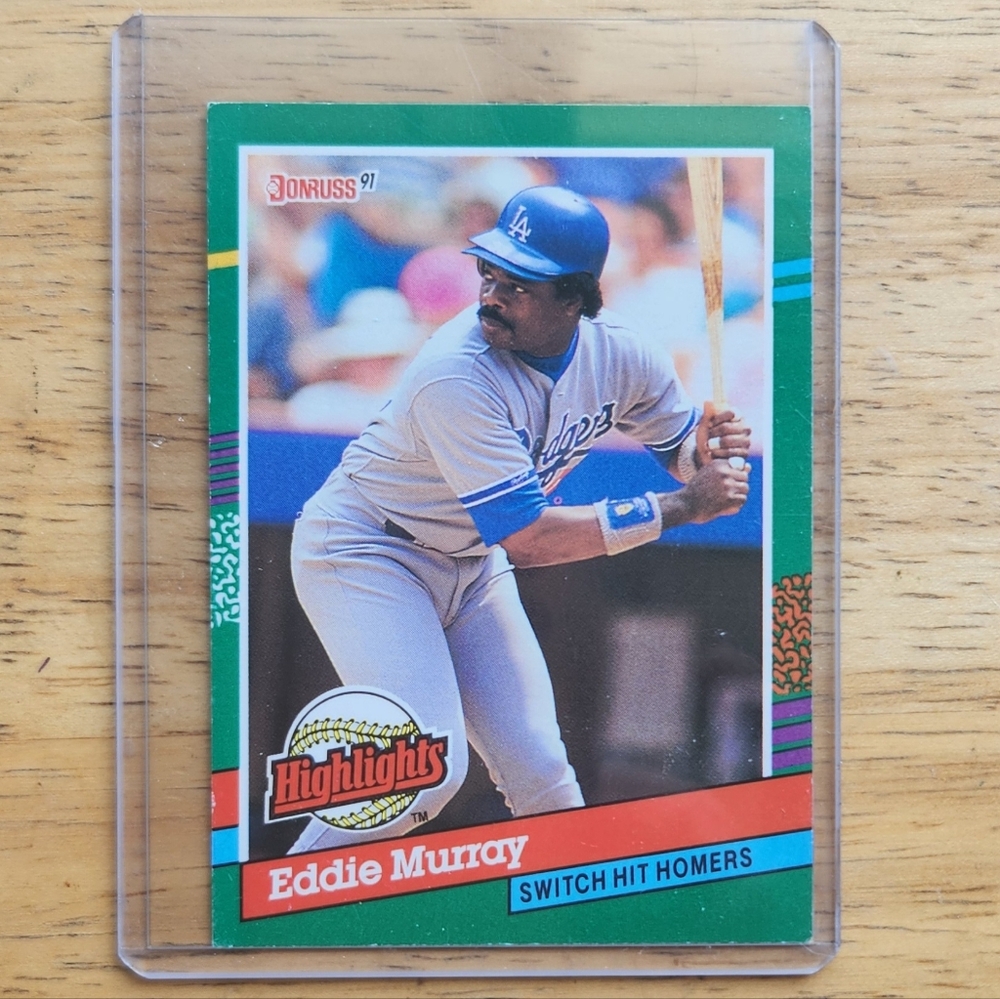 1990 Leaf Inc Donruss '90 Highlights Switch Hit Homers EDDIE MURRAY LA Dodgers